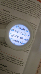 low vision magnifier for reading text